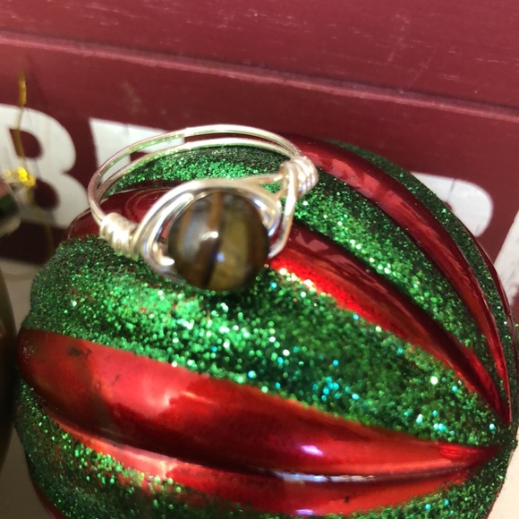 Tigers eye wire wrapped ring size 8.5 - Picture 5 of 6
